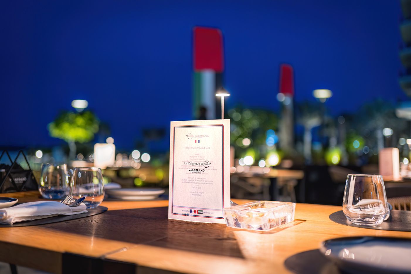 A table set for the evening
